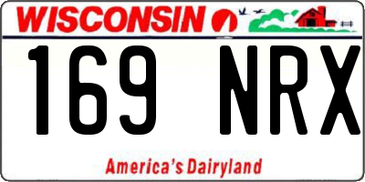 WI license plate 169NRX