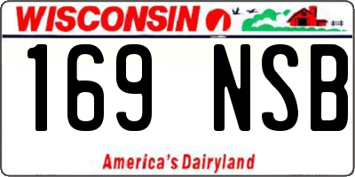 WI license plate 169NSB