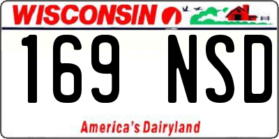 WI license plate 169NSD