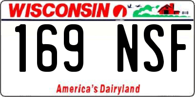WI license plate 169NSF