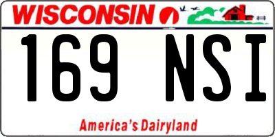 WI license plate 169NSI
