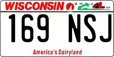 WI license plate 169NSJ