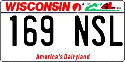 WI license plate 169NSL