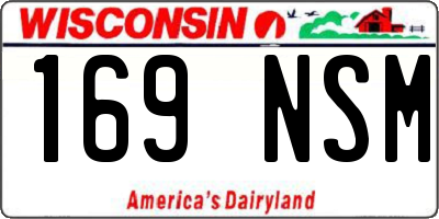 WI license plate 169NSM