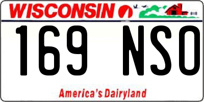 WI license plate 169NSO