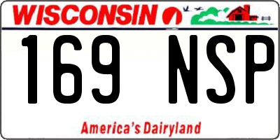 WI license plate 169NSP