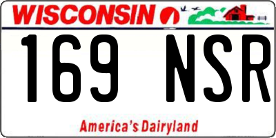 WI license plate 169NSR