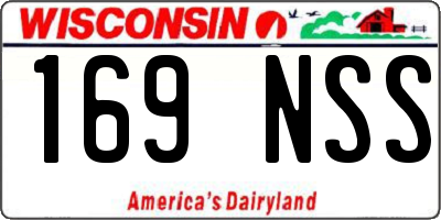 WI license plate 169NSS