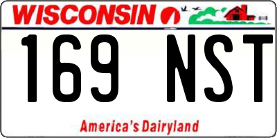 WI license plate 169NST