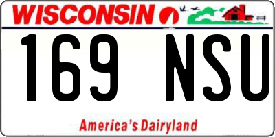 WI license plate 169NSU