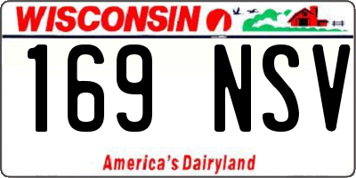 WI license plate 169NSV