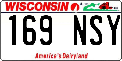 WI license plate 169NSY