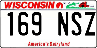 WI license plate 169NSZ