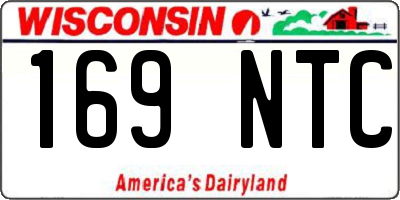 WI license plate 169NTC