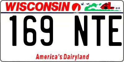 WI license plate 169NTE