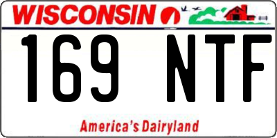 WI license plate 169NTF