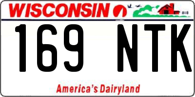 WI license plate 169NTK