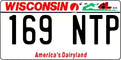 WI license plate 169NTP