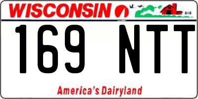 WI license plate 169NTT
