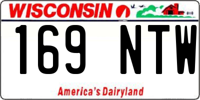 WI license plate 169NTW
