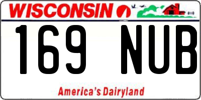 WI license plate 169NUB