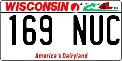 WI license plate 169NUC