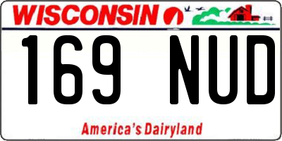 WI license plate 169NUD