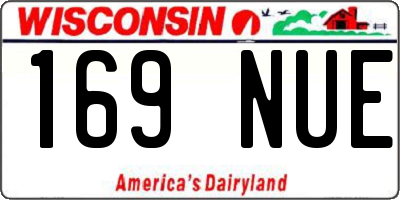 WI license plate 169NUE