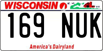 WI license plate 169NUK