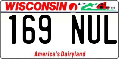 WI license plate 169NUL