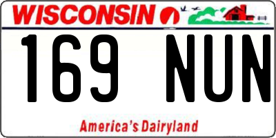 WI license plate 169NUN