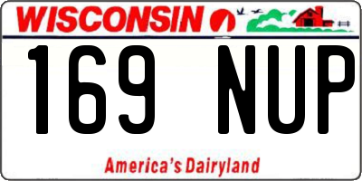 WI license plate 169NUP