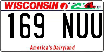 WI license plate 169NUU