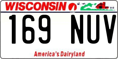 WI license plate 169NUV