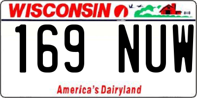 WI license plate 169NUW