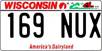 WI license plate 169NUX