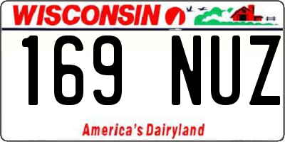 WI license plate 169NUZ