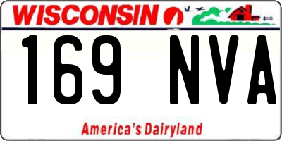 WI license plate 169NVA