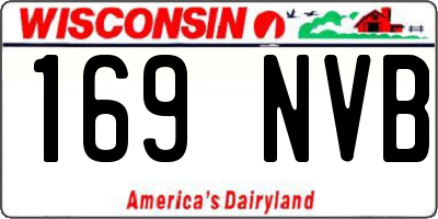 WI license plate 169NVB
