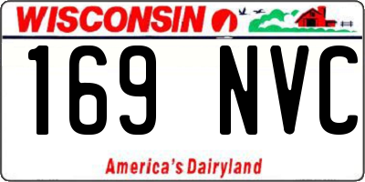 WI license plate 169NVC