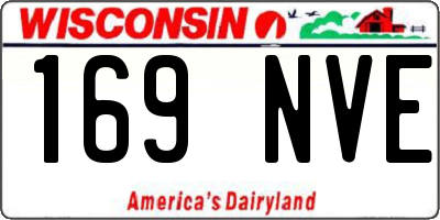 WI license plate 169NVE