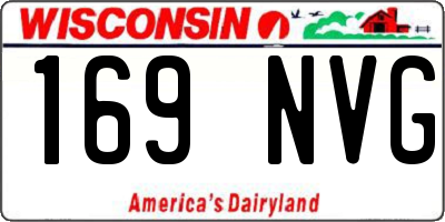 WI license plate 169NVG