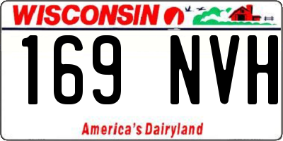 WI license plate 169NVH