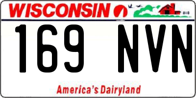 WI license plate 169NVN