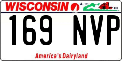 WI license plate 169NVP