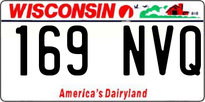 WI license plate 169NVQ