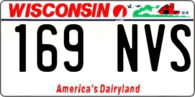 WI license plate 169NVS