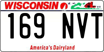 WI license plate 169NVT