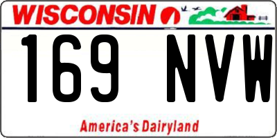 WI license plate 169NVW