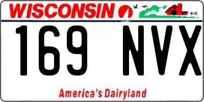 WI license plate 169NVX